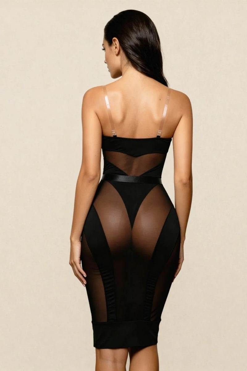Nareli — Straplez body ve tül etek — Siyah, görünüm 2