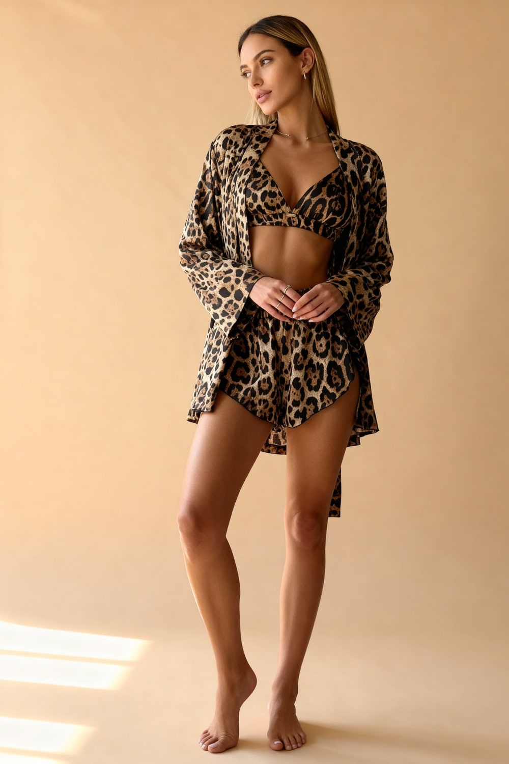 Zoraida, leopar leopar 3 parçalı pijama takımı — ürün görünümü 2