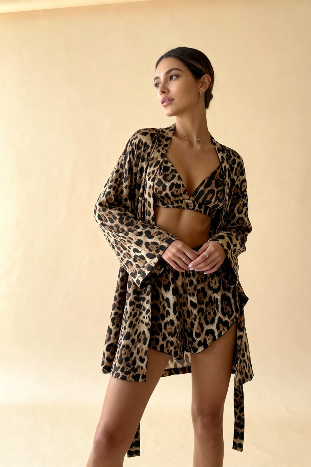 Zoraida, leopar leopar 3 parçalı pijama takımı — ürün görünümü 3